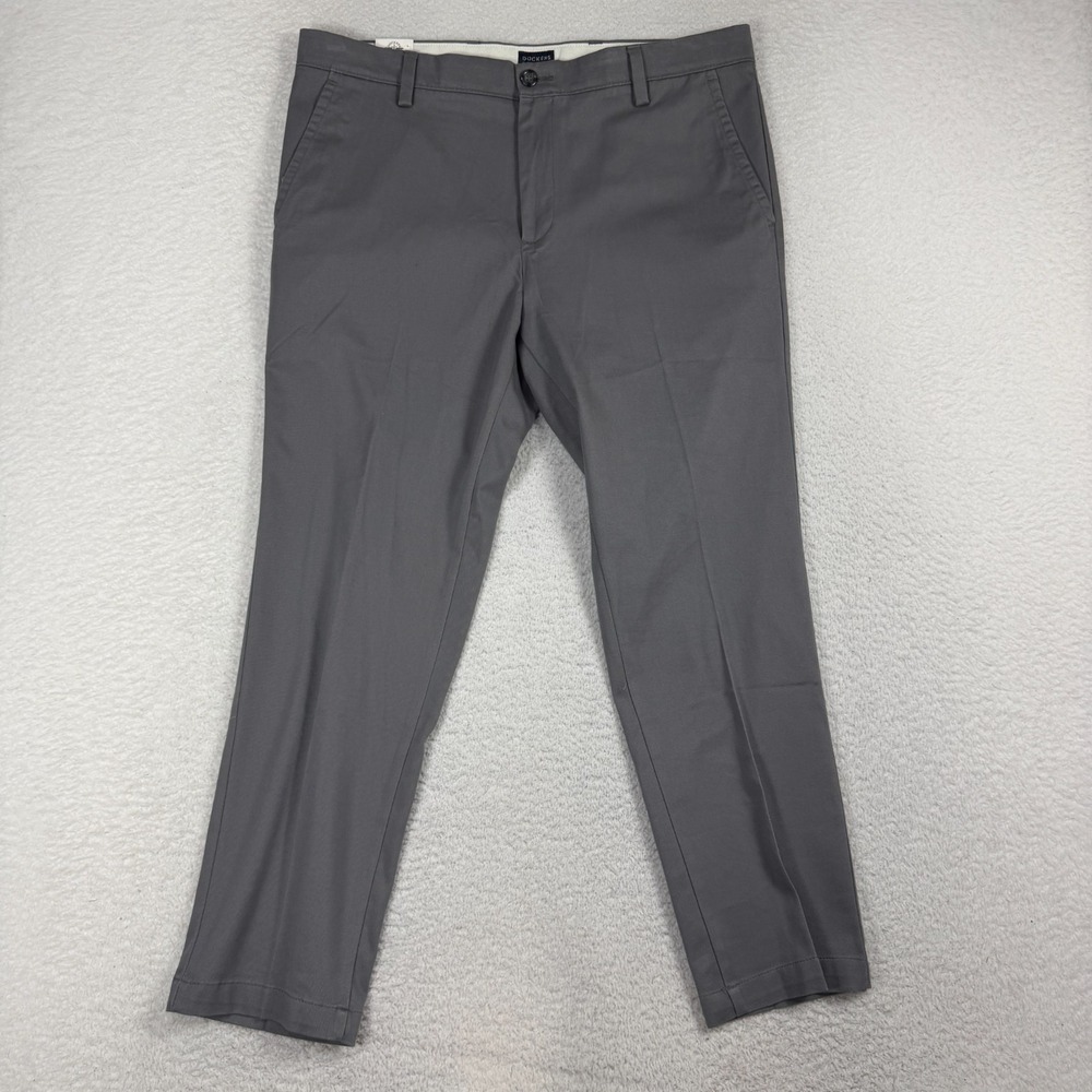 Dockers Pants Mens 36x29 (36x26) Grey Slim Fit Easy Khaki Tech NWT Stretch
